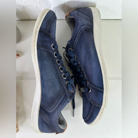Raphael Steffens Navy Suede Sneakers Size 40 US 9 - Picture 8 of 9